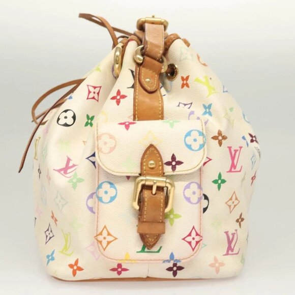 LOUIS VUITTON Monogram Multicolor Petit Noe Bag White M42229 LV Auth 127305 - Picture 5 of 14